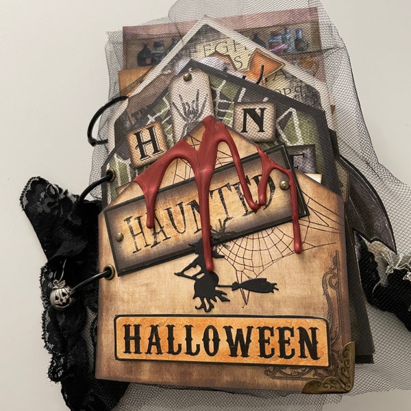 Haunted House, Halloween, Junk Journal Kit, Craft, for Kids, Printable ...