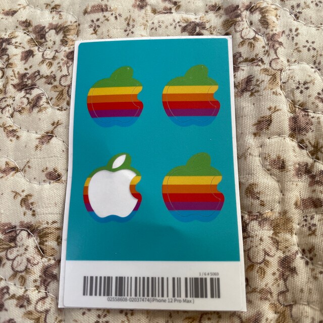 IPhone用レトロレインボーAppleロゴステッカー | ビンテージ