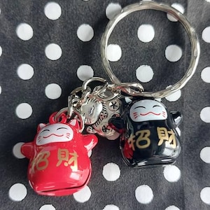 Llavero De Gato De La Suerte Maneki Neko - Llavero Japonés De Gato De La Suerte Daruma, Símbolo De Riqueza Y Prosperidad, Llavero Con Abalorio Para Bolso - México
