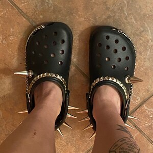 etsy goth crocs