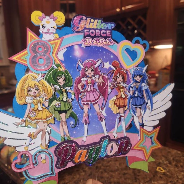 Inspired Glitter Force, Glitter Forcecake Topper,glitter Force Birthday,glitter  Force Party,glitter Force Personalized,shaker Glitter Force -  Israel