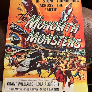 Monolith Monsters Poster, Vintage Horror Movie Poster 1957 UK, EU USA  Domestic Shipping - Etsy