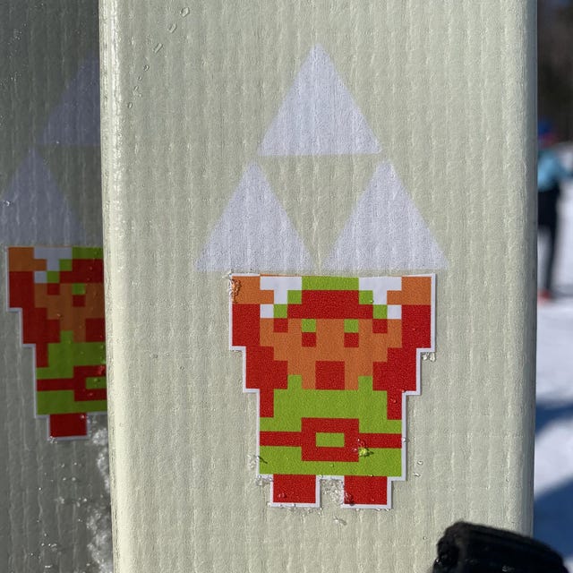LINK with Triforce 8bit vinyl decal sticker the Legend of Zelda