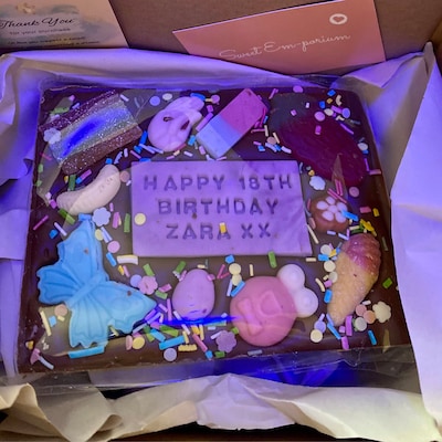 Personalised Chocolate Slab, Birthday, Thank You, Gift - Etsy UK