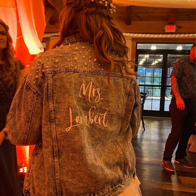 Embroidered Bride Denim Jacket, Bride Jean Jacket, Future Mrs Jacket ...