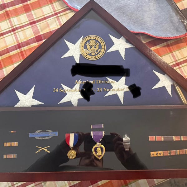 Personalized Military Memorial Display Case for Burial Flag Real Glass ...