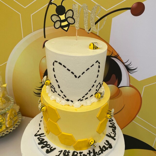 1 bij een taarttopper glitter 1e verjaardag bij feest taartprikker honingbij eerste verjaardag taartdecoratie voor bijthema eerste verjaardagsfeest taartdecoraties benodigdheden - huis en keuken