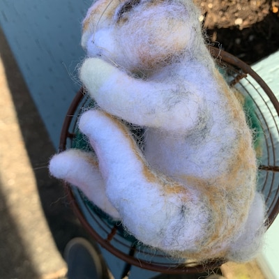 PDF FILES Needle Felt Pattern Realistic Sleeping Baby Bunny Instant ...