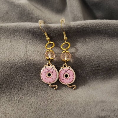 Aztec Sparkle Moon and Star Purple Polymer Clay Dangle Hoop Drop ...