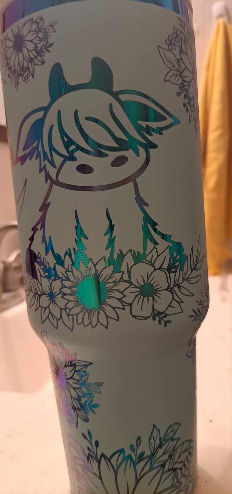 Cow 40oz cup|Highland cow tumbler|Highland 40oz cup|Baby cow tumbler|Sunflower 40oz cup|Moon 40oz cup|Personalized water bottle|New bottle