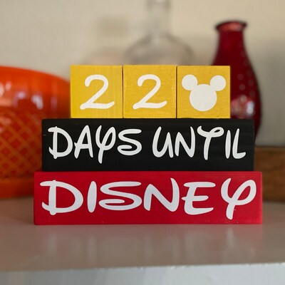 2-sided Disney Countdown Blocks, Vacation Countdown, Weeks/days Until ...