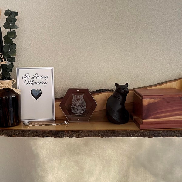 Curated visual reference: One Of A Kind Resin Shelf Reference: Luxurious Locust Live Edge Floating Shelves 10 To 24 In