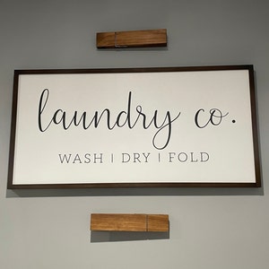 Laundry Sign Laundry Co. Sign Wash Dry Fold Sign Laundry - Etsy