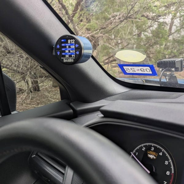 3D Printed Single 52mm Gauge Pod Mount For 2011-2016 Ford F250 F350 - Black Pillar Trim, Banks Style