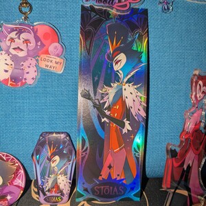 Hazbin Hotel & Helluva Boss Laser Cards X Badge Set – Stolas/blitz