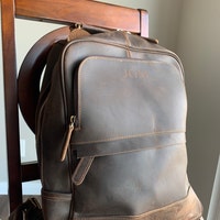 Vintage Leather Backpack, Brown Leather Backpack, Rucksack ...