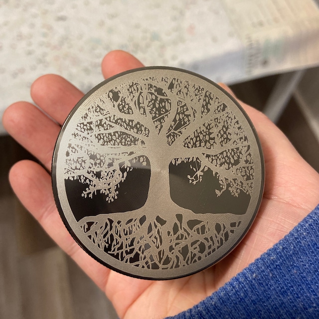 Tree of Life Carved Wooden Herb Grinder – www.