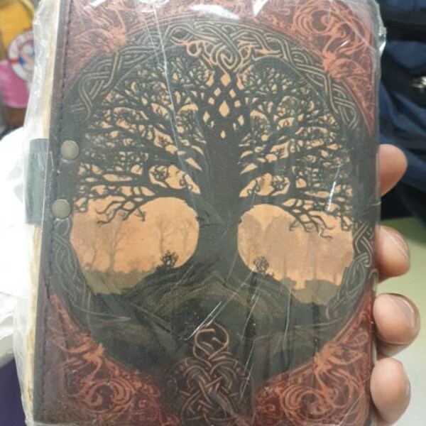 Vintage Tree of Life Leather Journal Notebook Deckledge Pages 5 X 7 ...