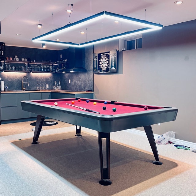 モダンなLEDプールテーブルライト7' 8' 9' 周囲ビリヤード照明テーブル
