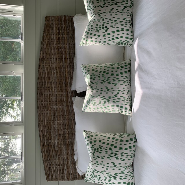 Brunschwig Fils Les Touches Green and off White Decorative