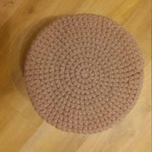 Wool Felt Round Chair Pads Caffe Latte Crochet Natural Wool Felt Seat ...