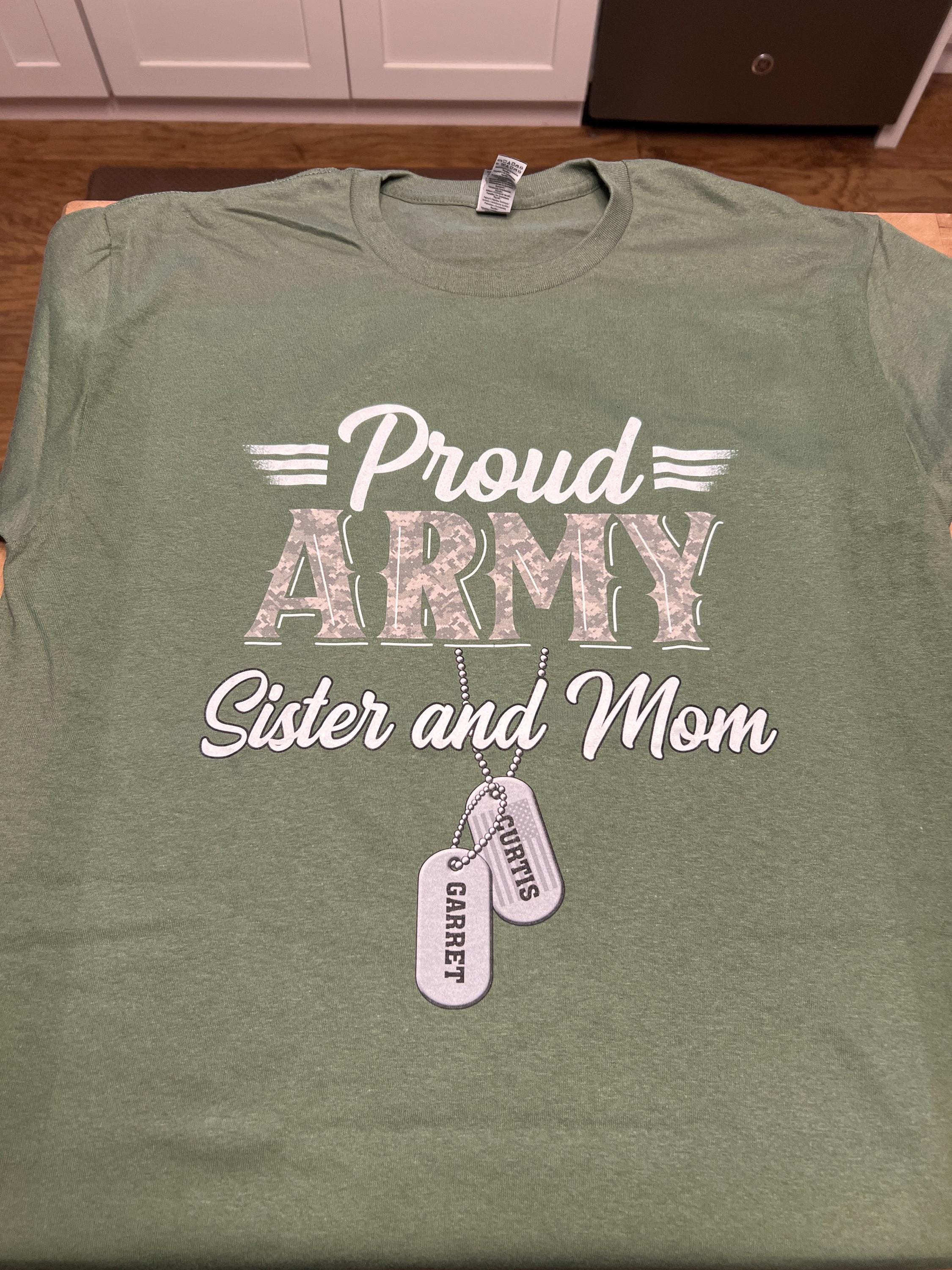 Proud Army Mom Shirt, Personalized Army Mom Shirt, Soldier Mom T-Shirt, Army Family Tshirts, Military Mom Shirt, Army Graduation Shirt
