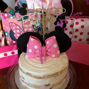 Personalized / Customized Minnie Mouse Cake Topper with Name PKCT083 – Cake  Toppers India