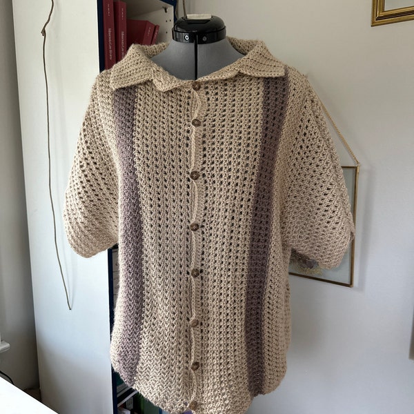 Crochet Pattern - Imatra Top - Men's Crochet Sweater Pattern, Men's ...