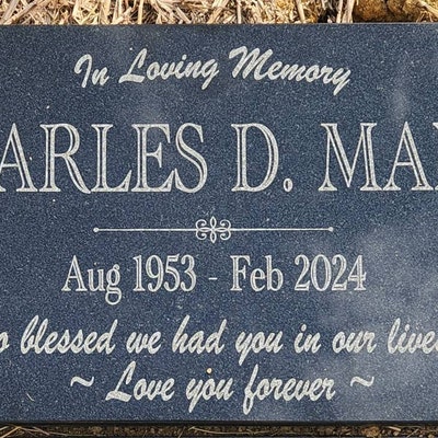Memorial Stone for Mom Dad, Personalized in Loving Memory Memorial ...