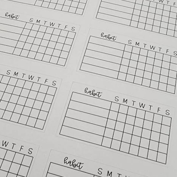 Weekly Habit Tracker Planner Stickers - Sunday or Monday Start/5 or 10 ...