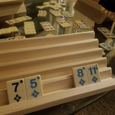 Premium Domino / Rummikub Rack Set of 4 - Etsy