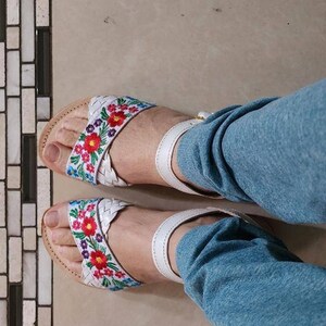 Platform Huarache Sandals, Leather Sandals - Mexican Women Shoes