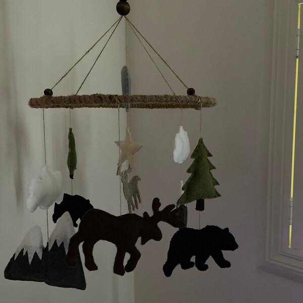 Woodland Mobile SVG Pattern | Forest Baby Mobile Pattern | Felt Pattern | DIY Woodland Nursery ...