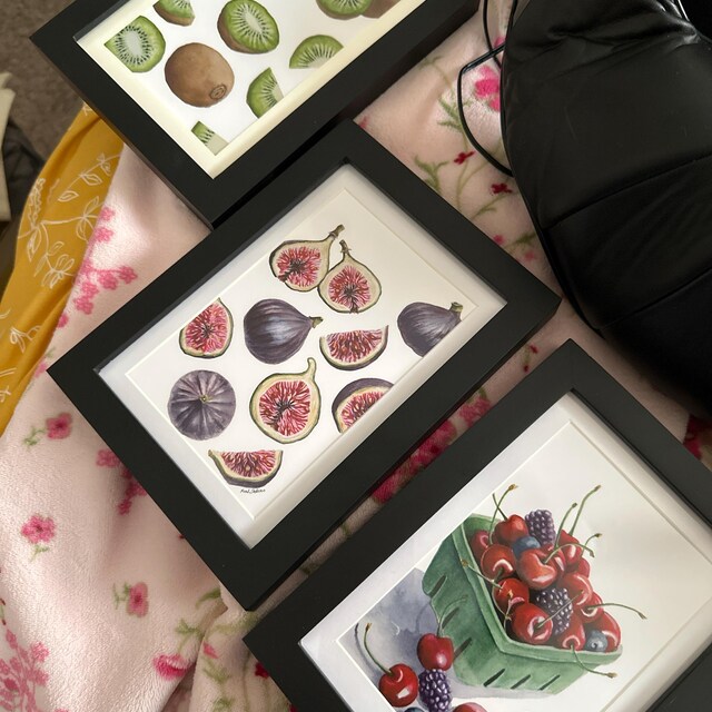 キウイの水彩画プリント、フルーツウォールアート - Etsy 日本