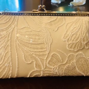 Bride To Be Sequin Clutch - White/Silver