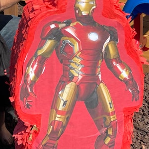 Estadísticas binario Premio Iron Man Pinata 23X13 Avengers Party Supplies - Etsy España