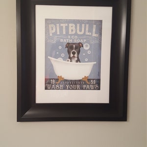 Pit Bull Pitbull Dog Bath Soap Company Vintage Style Artwork by Stephen Fowler Giclee Signed Print Etsy