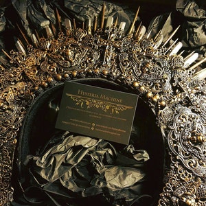 Golden Madonna Halo Crown: Angels and Crystals - Etsy New  display picture 1