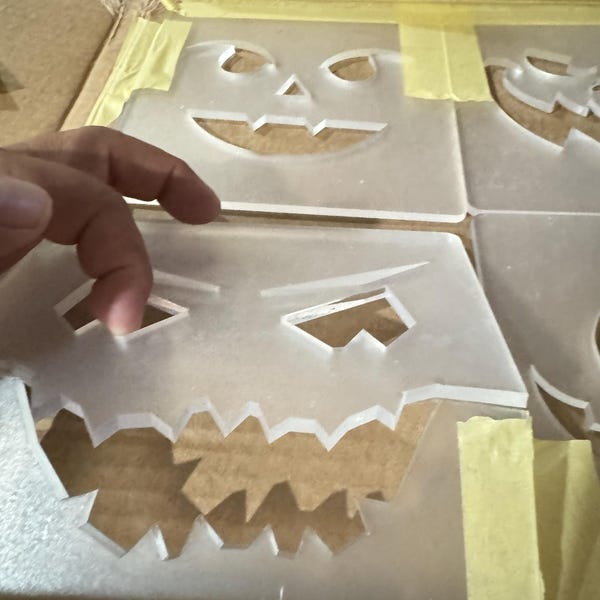 Jack O'lantern Face Templates | Acrylic Router Template | Pumpkin Face ...