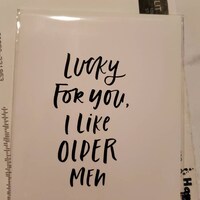 Lucky for You, I Like Older Men Birthday Card BD0003 - Etsy