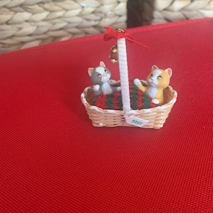 Small Vintage Santa and Happy Snowman Plastic Christmas Tree Ornaments