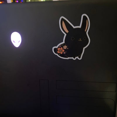 Vinyl Sticker Black Rabbit - Etsy