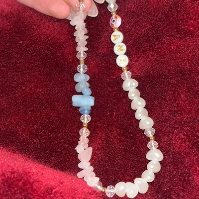 Self Love Happiness Healing Crystals, Rose Quartz Aquamarine Gemstone ...