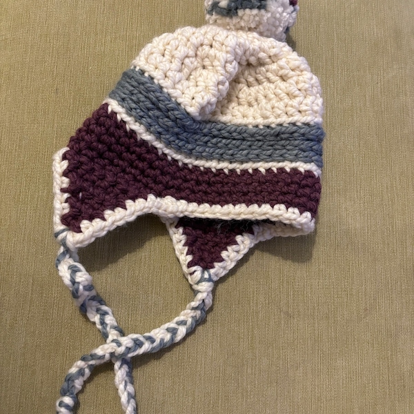 Crochet Pattern Ear Flap Hat Pattern Booth Bay Ear Flap Hat Beanie