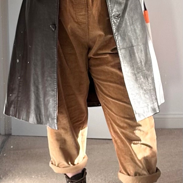Plus Size Women Winter Casual Pure Color Corduroy Harem Pants