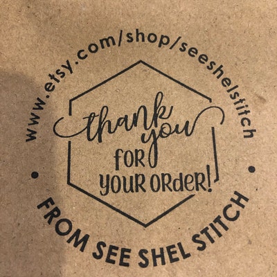 Thank You for Your Order Stamp in Self-inking or Rubber Stamp, Custom