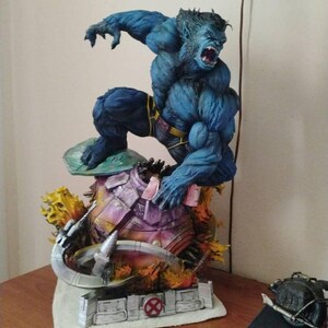 X-MEN ビースト スタチュー | 手描き 3D プリント 樹脂フィギュア