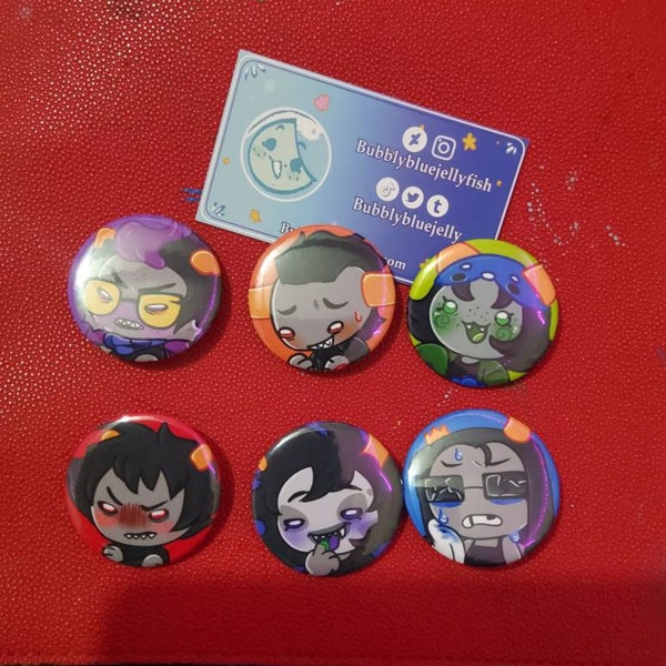 Homestuck Chibi Beta Trolls Buttons - Etsy