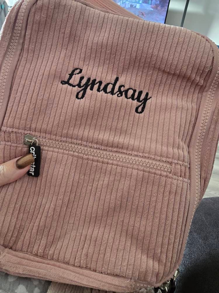 Personalised Retro Corduroy Lunch Bag