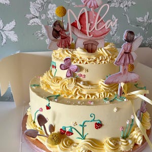 24 Décorations De Gâteau Fées – Toppers Sur Carton, 8 Motifs Féeriques, Pour Anniversaires, Baby Showers, Et Goûters